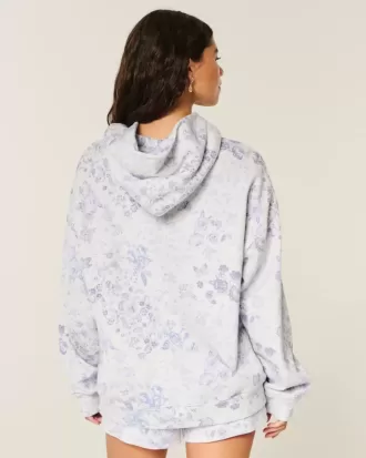 Oversize-Hoodie mit Muster