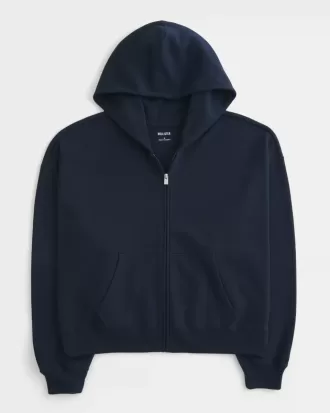 Oversize-Kapuzenpullover mit Reißverschluss