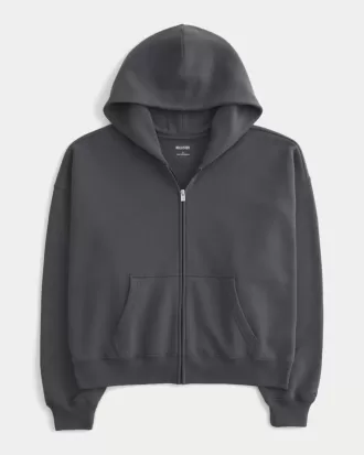 Oversize-Kapuzenpullover mit Reißverschluss