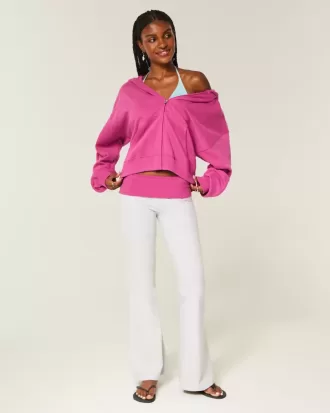 Oversize-Kapuzenpullover mit Reißverschluss