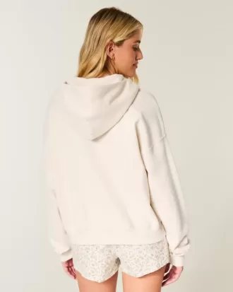 Oversize-Kapuzenpullover mit Reißverschluss