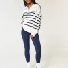 Oversize-Pullover mit Grafik und halbem Reißverschluss Oversize-Pullover mit Grafik und halbem Reißverschluss