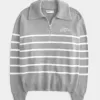 Oversize-Pullover mit Grafik und halbem Reißverschluss