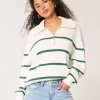 Oversize-Pullover mit halbem Reißverschluss Oversize-Pullover mit halbem Reißverschluss