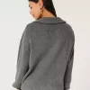 Oversize-Pullover mit halbem Reißverschluss Oversize-Pullover mit halbem Reißverschluss