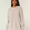 Oversize-Pullover mit Rundhalsausschnitt