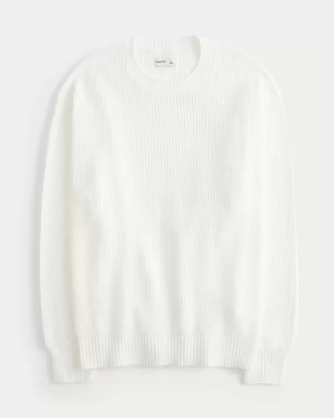 Oversize-Pullover mit Rundhalsausschnitt