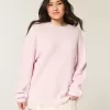 Oversize-Pullover mit Rundhalsausschnitt