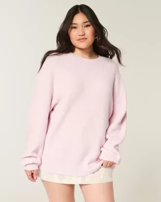 Oversize-Pullover mit Rundhalsausschnitt