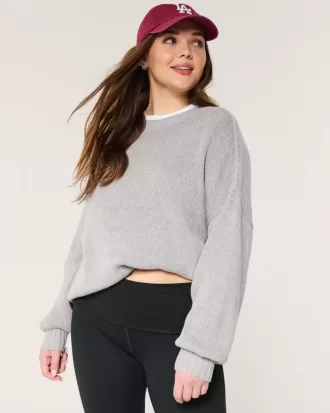 Oversize-Pullover mit Rundhalsausschnitt