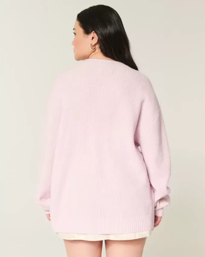 Oversize-Pullover mit Rundhalsausschnitt