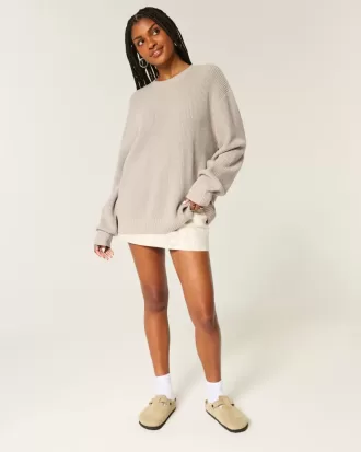 Oversize-Pullover mit Rundhalsausschnitt
