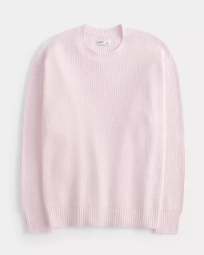 Oversize-Pullover mit Rundhalsausschnitt