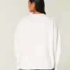 Oversize-Pullover mit Rundhalsausschnitt und Teddybär-Grafik Oversize-Pullover mit Rundhalsausschnitt und Teddybär-Grafik