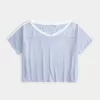 Oversize-Schulterfreies Trikot mit College-Grafik