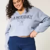 Oversize-Sweatshirt mit Gameday-Grafik und eingekerbtem Ausschnitt Oversize-Sweatshirt mit Gameday-Grafik und eingekerbtem Ausschnitt