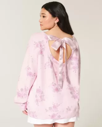 Oversize-Sweatshirt mit Schleife auf der Rückseite