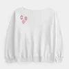 Oversize-Sweatshirt mit schulterfreiem Schnitt und Grafik zum Mondneujahr