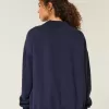 Oversize-Sweatshirt mit Stehkragen Oversize-Sweatshirt mit Stehkragen