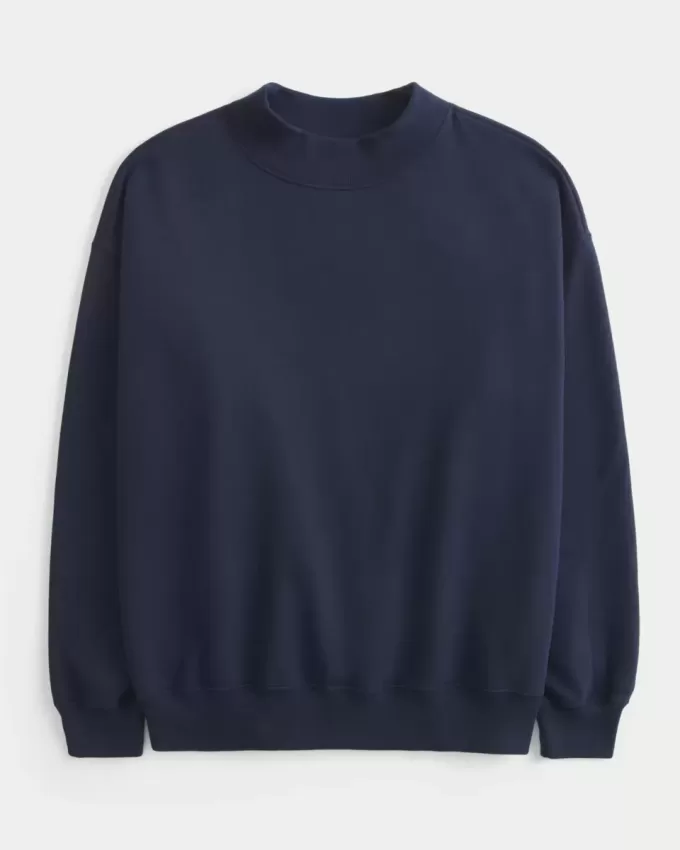 Oversize-Sweatshirt mit Stehkragen Oversize-Sweatshirt mit Stehkragen