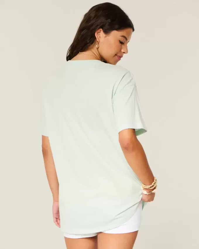 Oversize-T-Shirt mit Fisch-Grafik