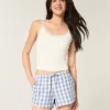 Oxford-Shorts aus Baumwolle mit Bindeband