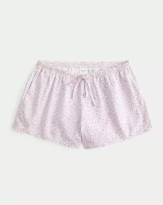 Oxford-Shorts aus Baumwolle mit Bindeband