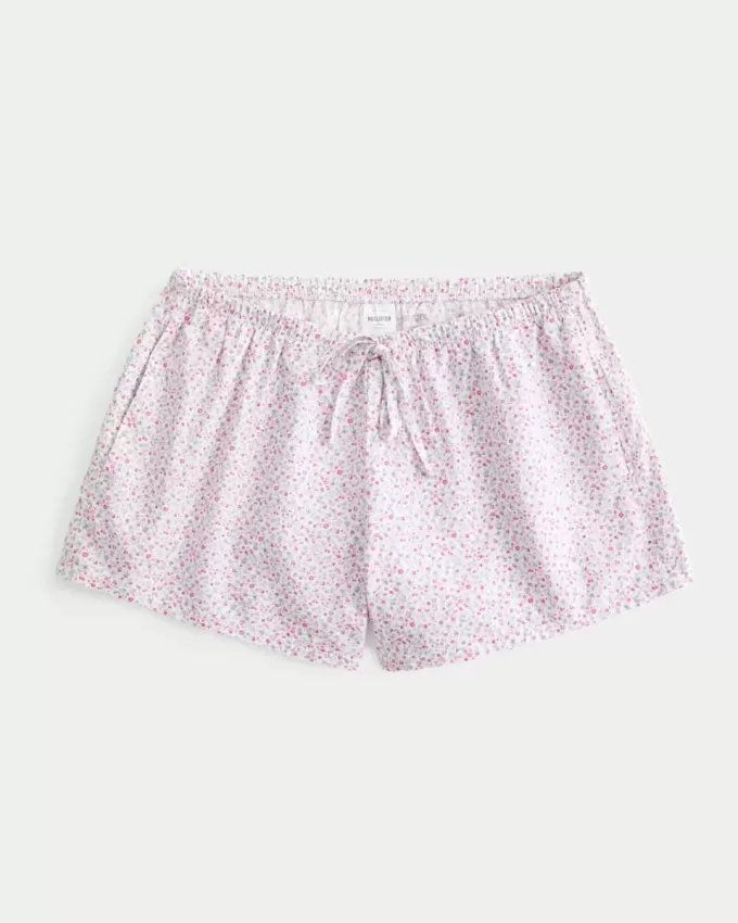 Oxford-Shorts aus Baumwolle mit Bindeband