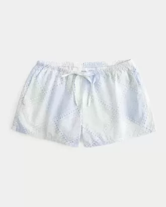 Oxford-Shorts aus Baumwolle mit Bindeband
