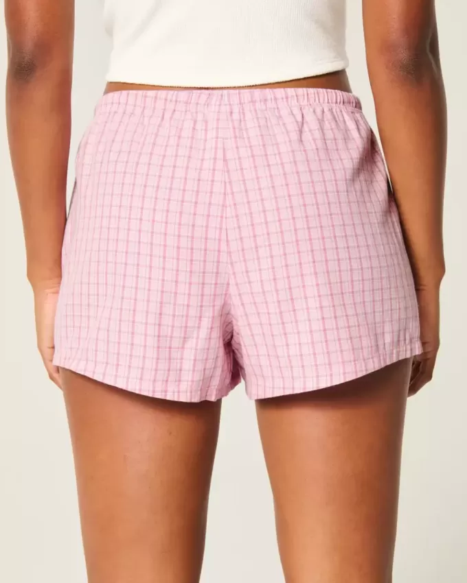 Oxford-Shorts aus Baumwolle mit Bindeband