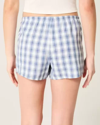 Oxford-Shorts aus Baumwolle mit Bindeband