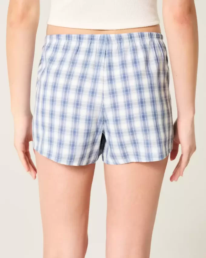 Oxford-Shorts aus Baumwolle mit Bindeband