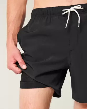 Puerto Viejo Grafik Volley Badehose bis zur Mitte des Oberschenkels