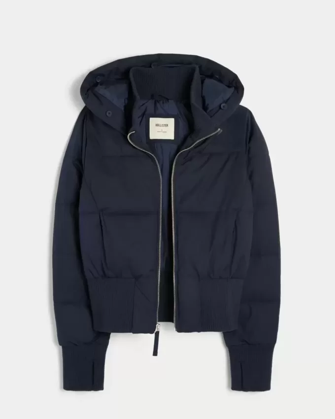 Puffer-Bomberjacke mit Kunstpelzbesatz Puffer-Bomberjacke mit Kunstpelzbesatz