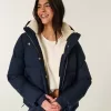 Pufferjacke mit Kunstpelzfutter