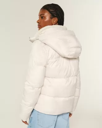 Pufferjacke mit Kunstpelzfutter