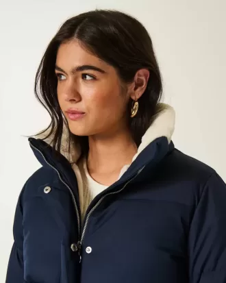 Pufferjacke mit Kunstpelzfutter
