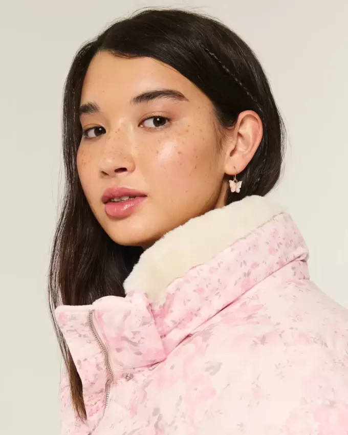 Pufferjacke mit Kunstpelzfutter