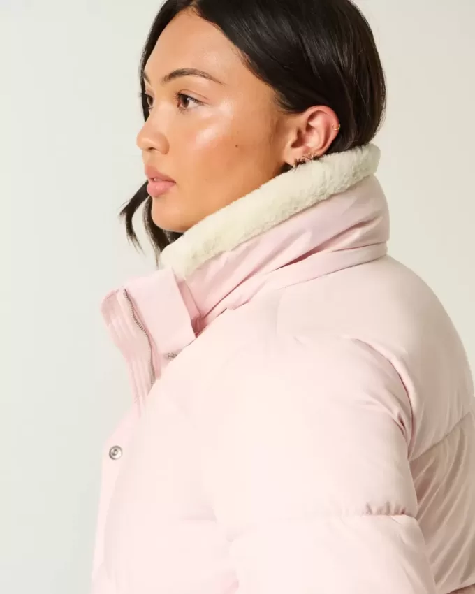 Pufferjacke mit Kunstpelzfutter