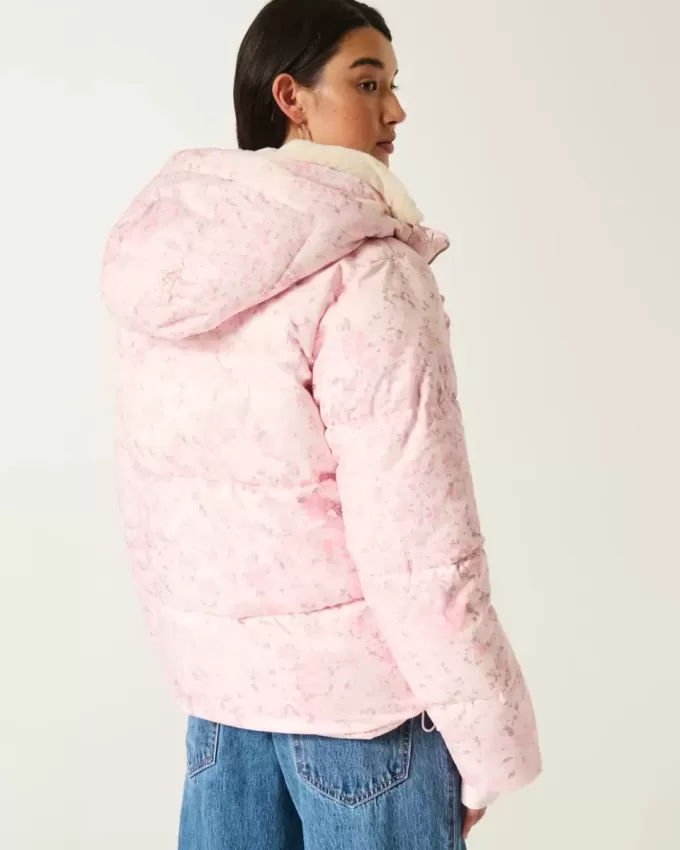 Pufferjacke mit Kunstpelzfutter
