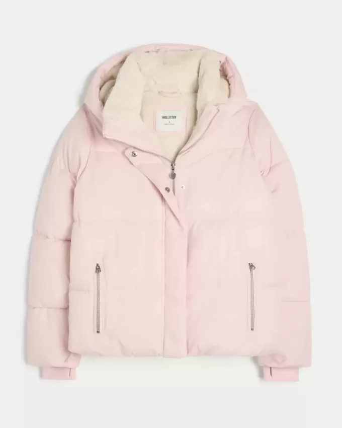 Pufferjacke mit Kunstpelzfutter