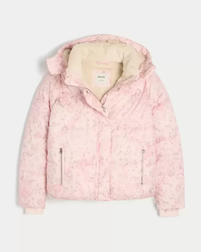 Pufferjacke mit Kunstpelzfutter