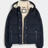 Pufferjacke mit Kunstpelzfutter