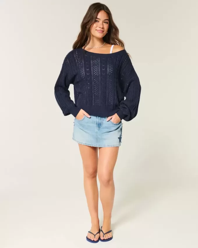 Pullover mit Zopfmuster