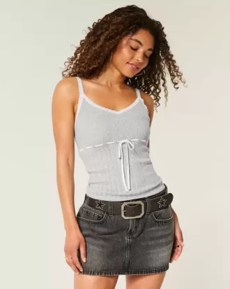 Pullover-Tanktop mit Bindeband vorne