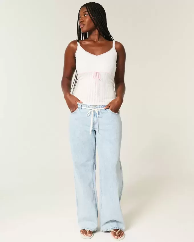 Pullover-Tanktop mit Bindeband vorne Pullover-Tanktop mit Bindeband vorne