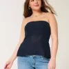 Pullover-Tube-Top im Häkelstil