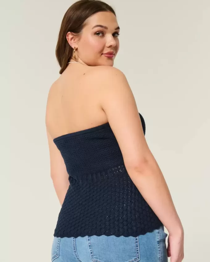 Pullover-Tube-Top im Häkelstil