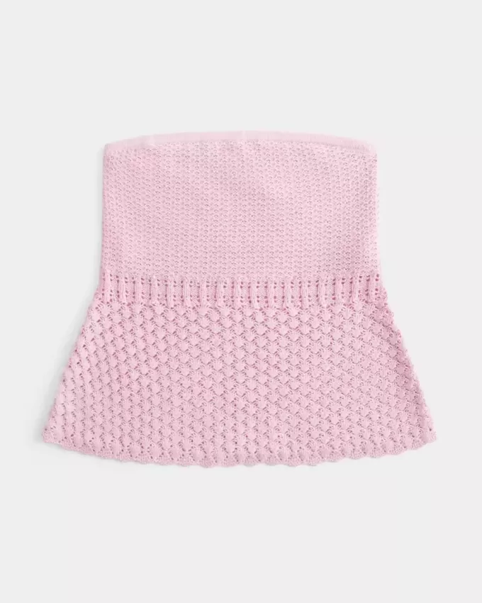 Pullover-Tube-Top im Häkelstil