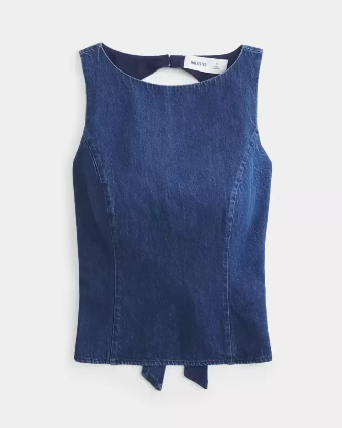 Rückenfreies Jeanstop Rückenfreies Jeanstop